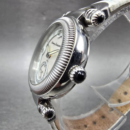 Tommy Bahama Watch Women 29mm White Dial  Steel Leather Round TB2079 New Battery2