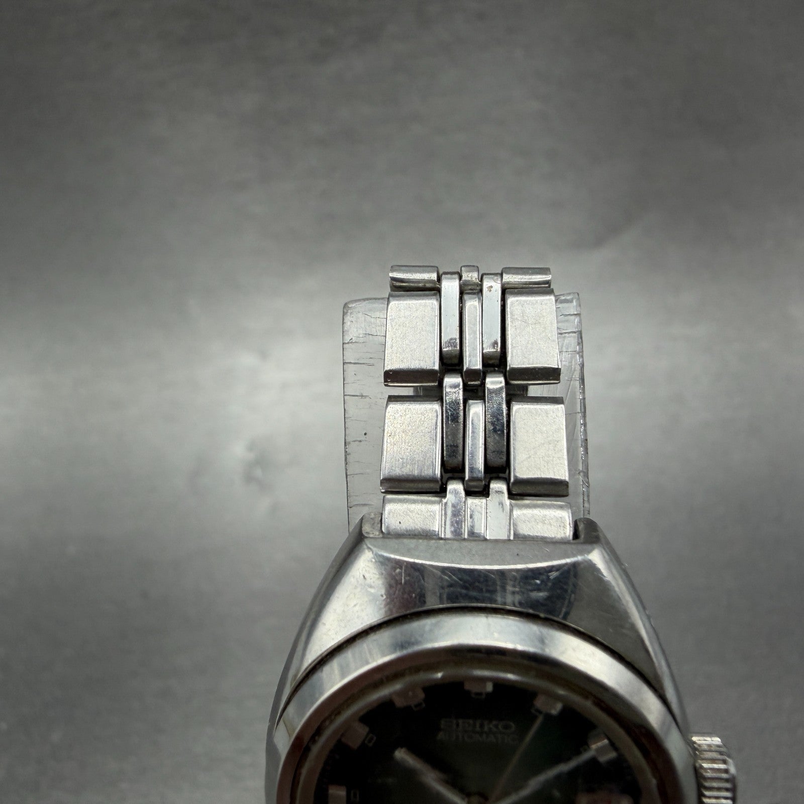 Seiko Automatic Watch Women 25mm Green Dial Silver Tone Date 2205-0520 PARTS5