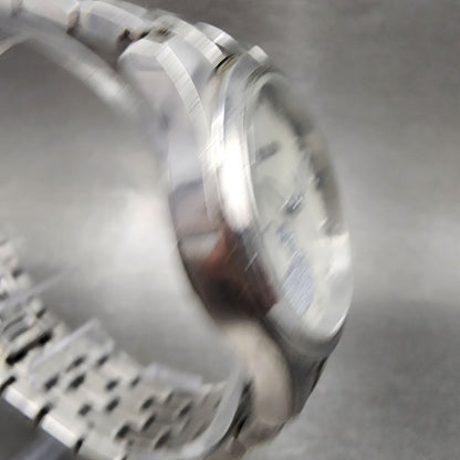 Bulova Diamond Watch Women 34mm MOP Heart Dial Silver Tone 96P182 New Battery3