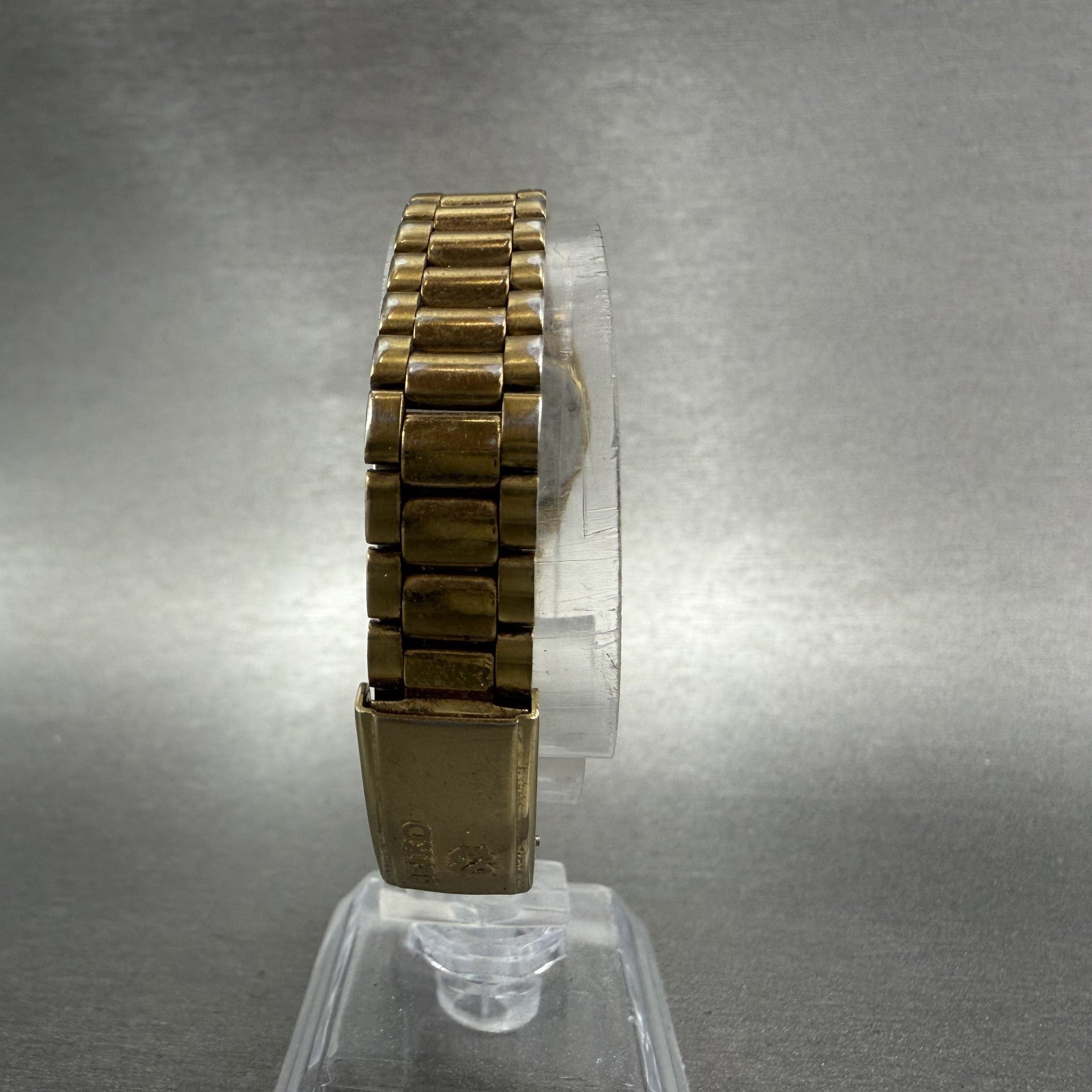 Seiko SQ Watch Women 24mm Gold Dial Gold Tone Daydate Round 3E23-0A60 NewBatt HG7
