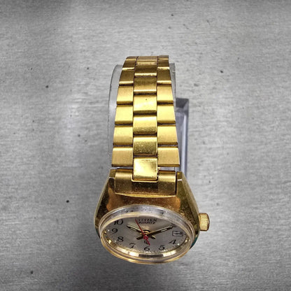 Citizen CQ Watch Women 24mm Silver Dial Gold Tone Date 2010-891252 New Battery4