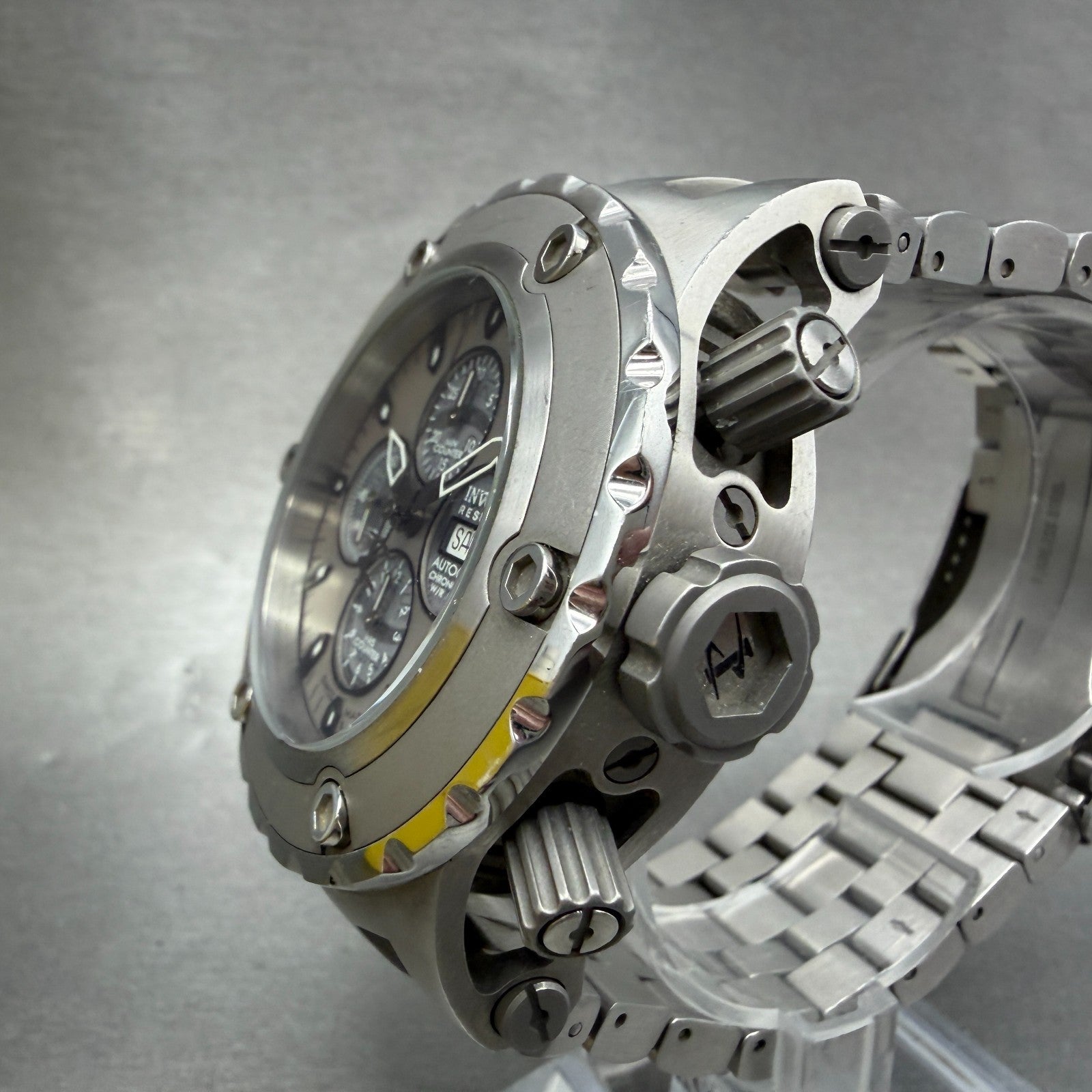 Invicta Reserve Subaqua Chrono Watch Men 52mm Skeleton Dial Automatic Steel 09713