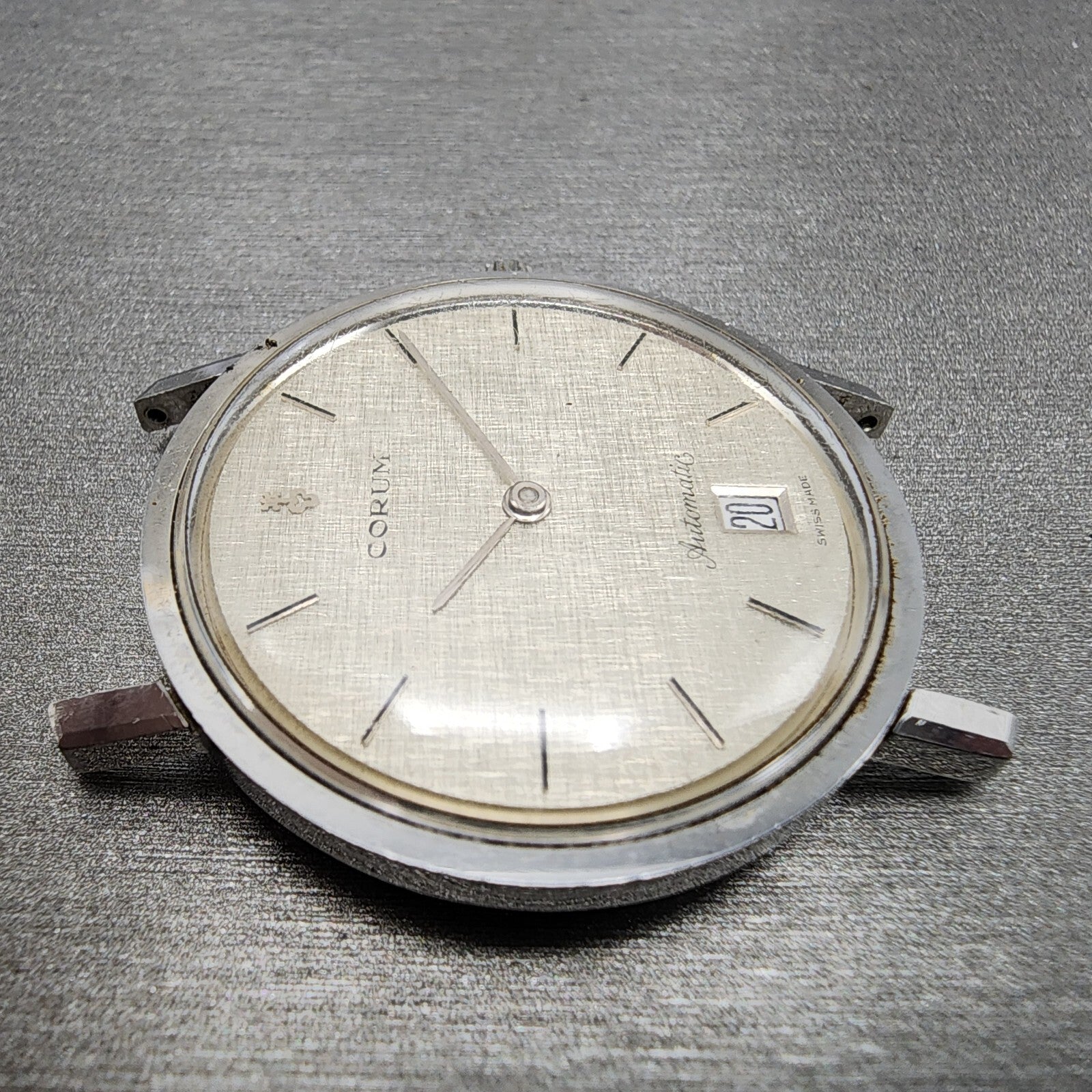 Corum Automatic Watch Men 36mm Woven Dial Steel Date 89B102 PARTS4