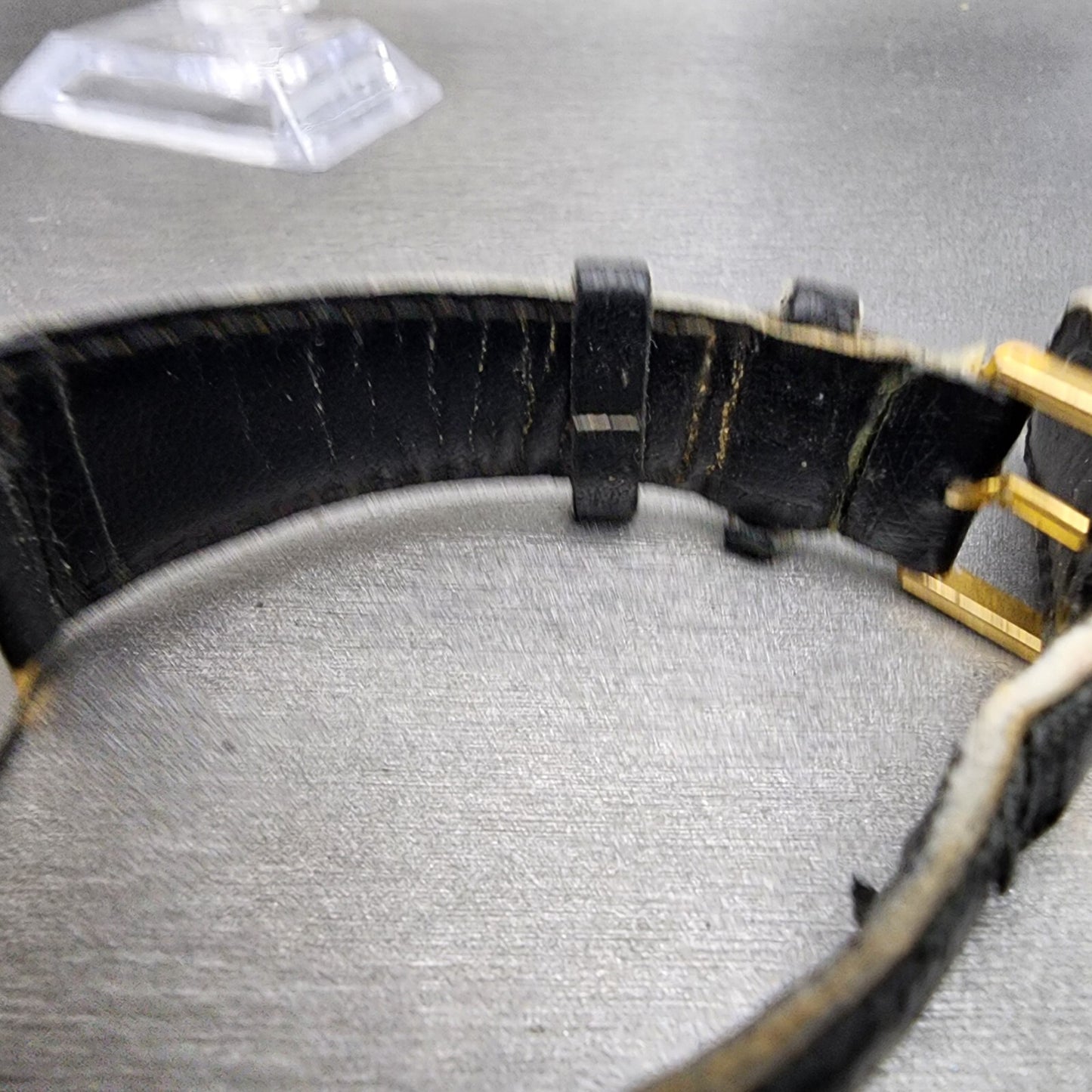 Seiko Tank Watch Men 25mm Gold Dial Gold Tone Rectangle V701-5E10 New Battery