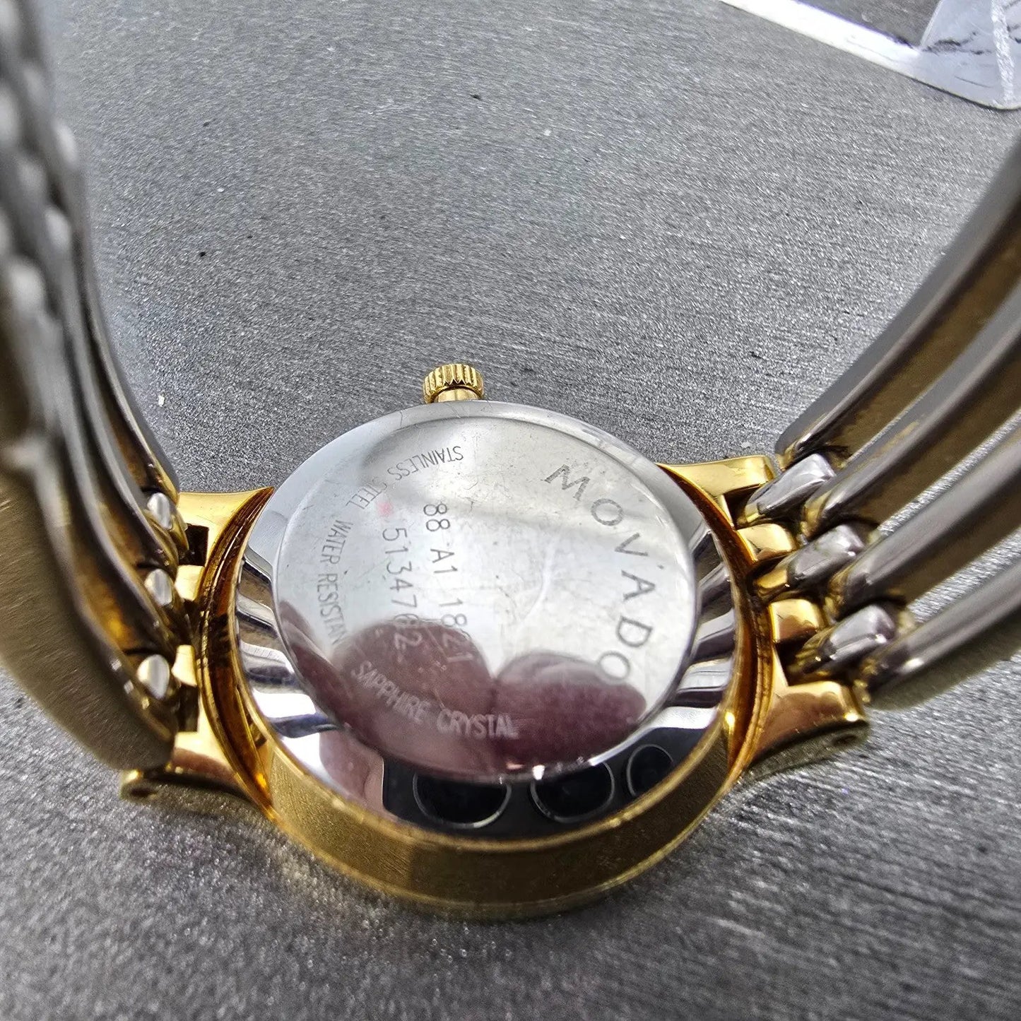 Movado Esperanza Watch Women 23mm Black Dial Gold Tone Round 88 A1 182 New BattP9