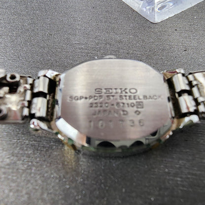 Seiko Watch Women 17mm Cream Dial Two Tone Rectangle 23206710 New Battery9