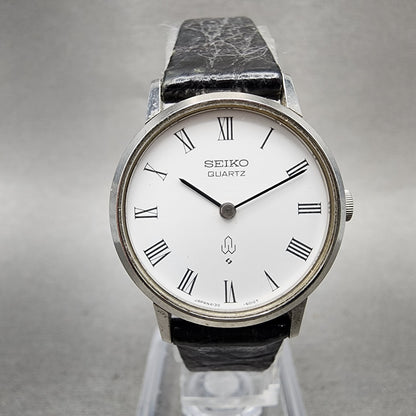 Seiko Watch Women 24mm White Dial Silver Tone Round 41306001 New Battery0