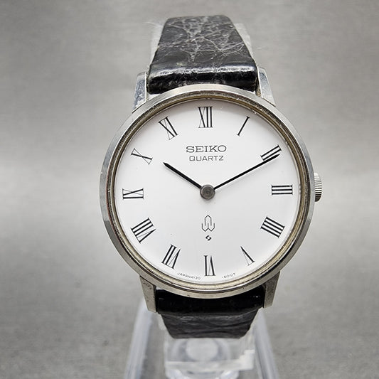Seiko Watch Women 24mm White Dial Silver Tone Round 41306001 New Battery0