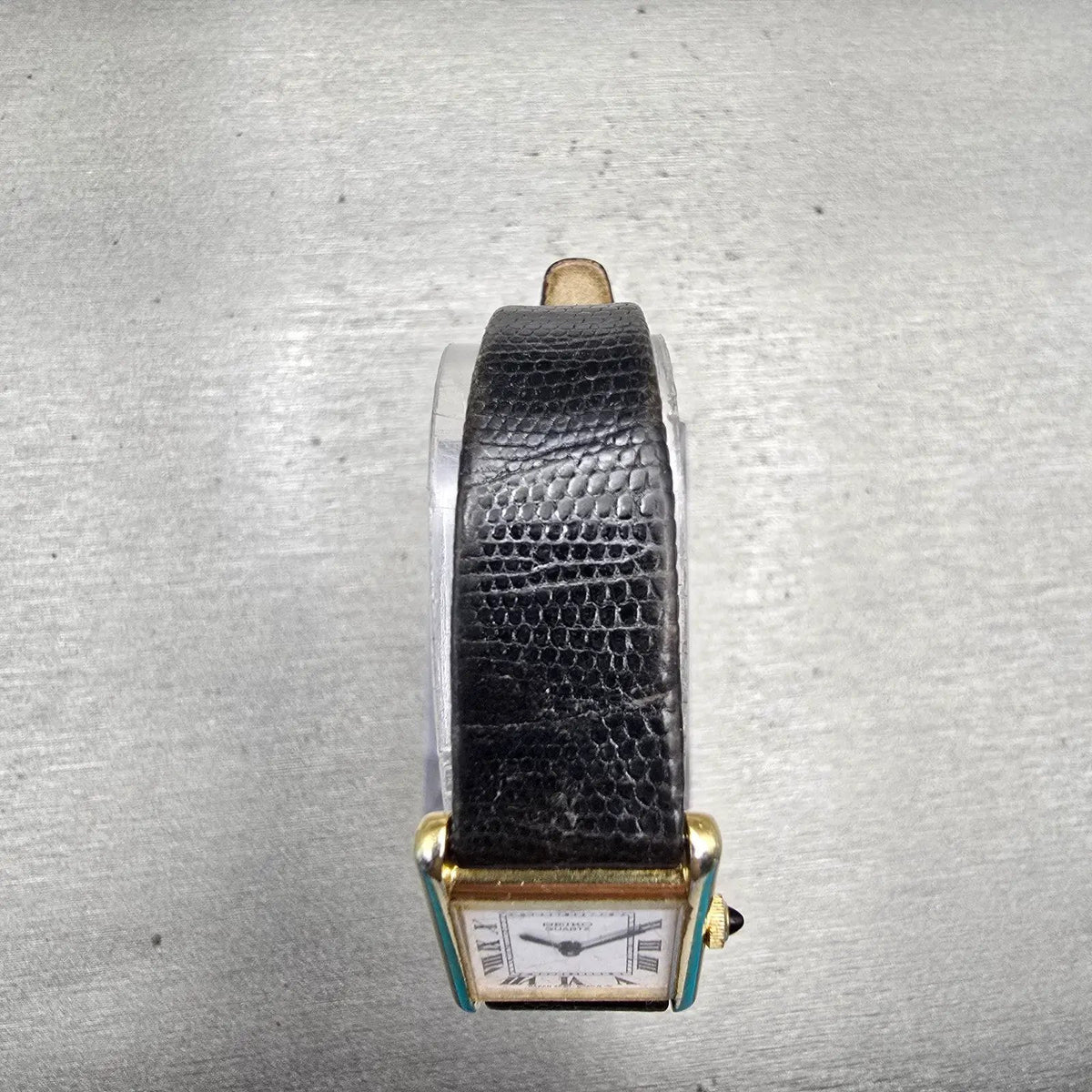 Seiko Tank Watch Women 17mm White Dial Gold Tone Rectangle 2C20-5019 New Battery4