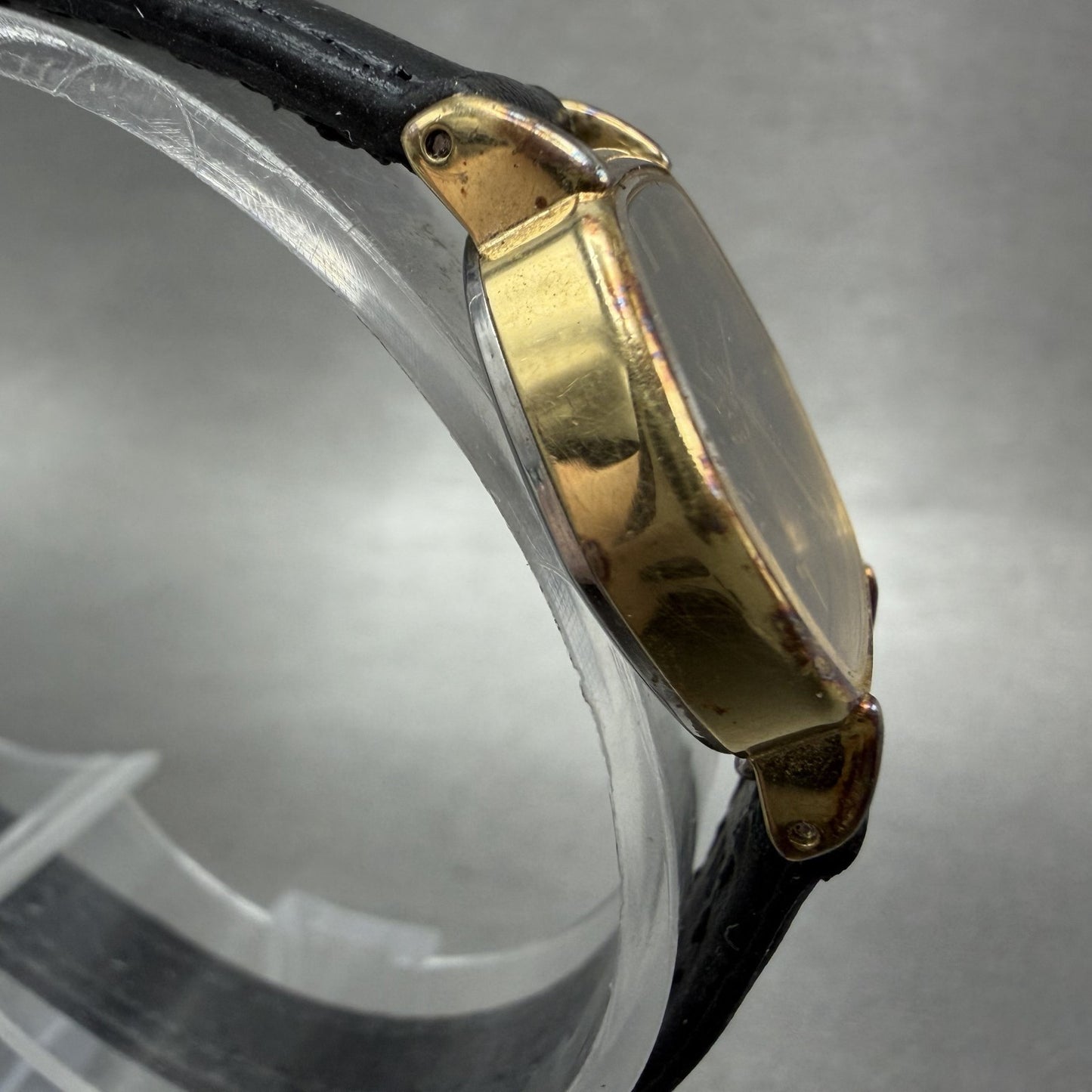 Seiko Watch Women 21mm Black Dial Gold Tone Hexagon 12215500 New Battery3