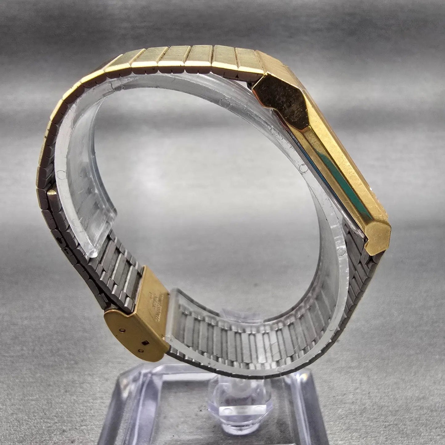 Bulova Tank Watch Men 27mm Black Dial Gold Tone Rectangle 92N76 New Battery VTG8