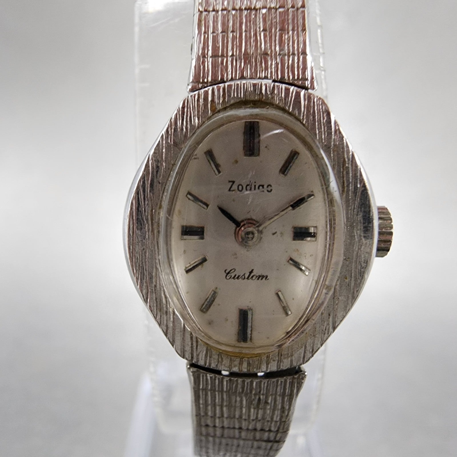 Zodiac Custom Watch Women 17mm White Dial Gold Plated Manual Wind Runs VTG1