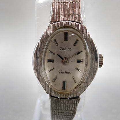 Zodiac Custom Watch Women 17mm White Dial Gold Plated Manual Wind Runs VTG1