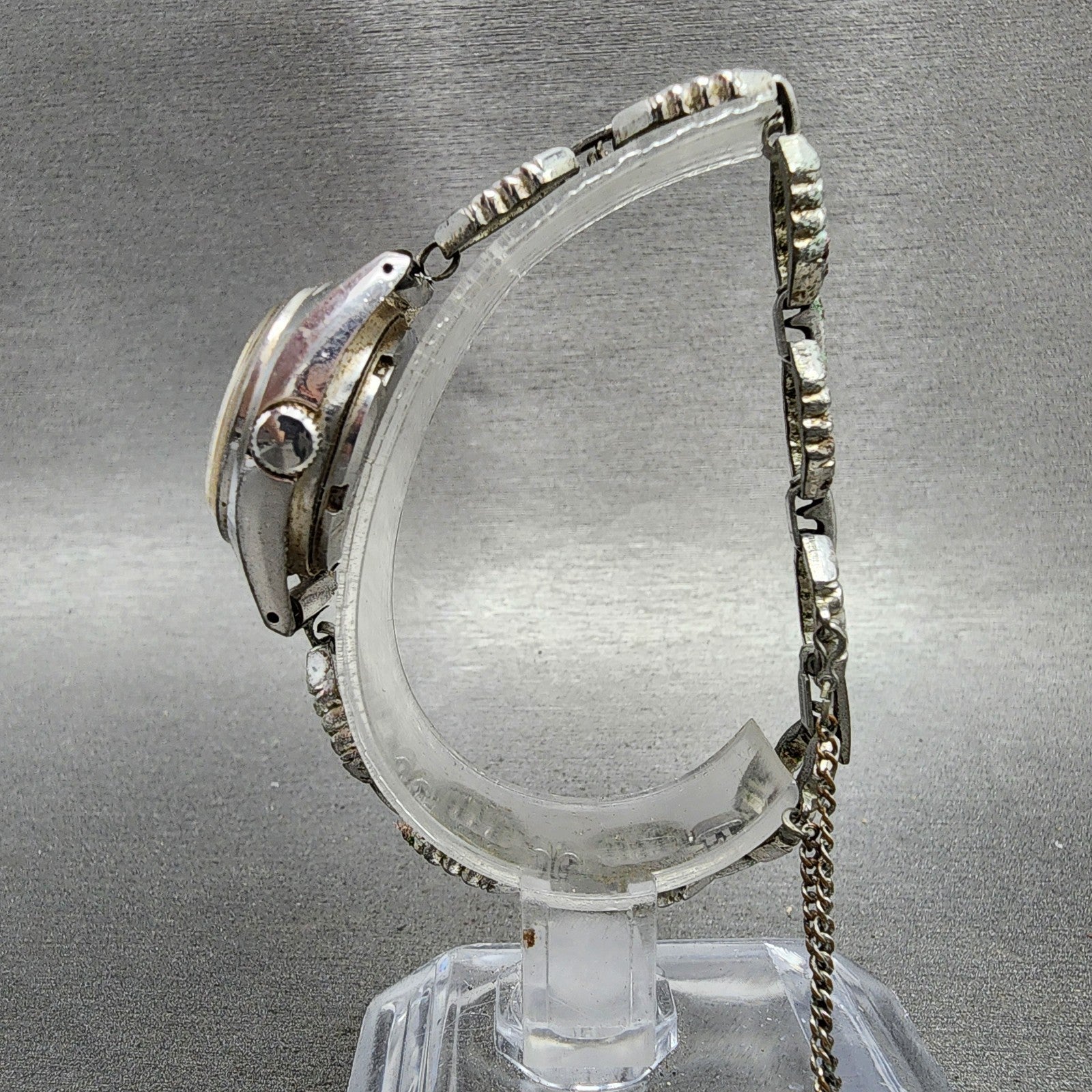 Orient Chamade Watch Women 23mm Silver Dial Silver Tone Manual E12130900 Runs6