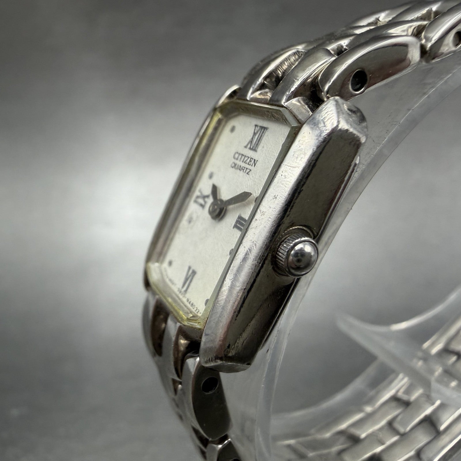 Citizen Tank Watch Women 17mm White Dial Silver Tone 5920-S53124 New Battery2
