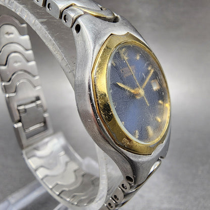Citizen Watch Women 25mm Blue Dial Two Tone Date Round 1012S76183 New Battery3