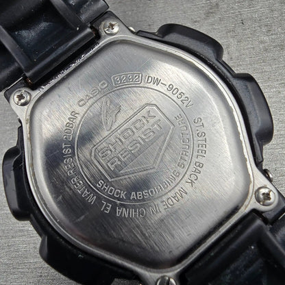 Casio G-Shock DW-9052V Watch Men 48mm Black Chrono Alarm Round READ! New Battery10