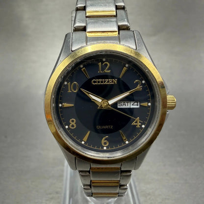 Citizen Watch Women 28mm Blue Dial Two Tone Daydate 1002-S117941 New Battery0
