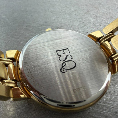 Movado Watch Men 32mm White Dial Gold Tone Round 87 59 886 New Battery9
