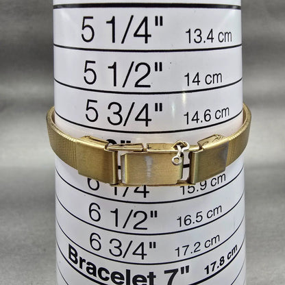 Seiko Watch Women 17mm Gold Dial Gold Tone Octagon 4N00-5139 New Battery VTG9