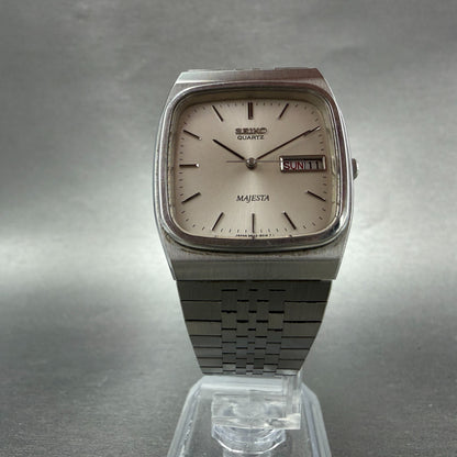 Seiko Majesta Watch Men 31mm Silver Dial Silver Tone Daydate 9533-5010 New Batt5