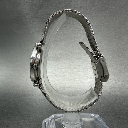 Skagen Watch Women 25mm Blue Dial Silver Tone Round Mesh Band 107SSSI New Batt6