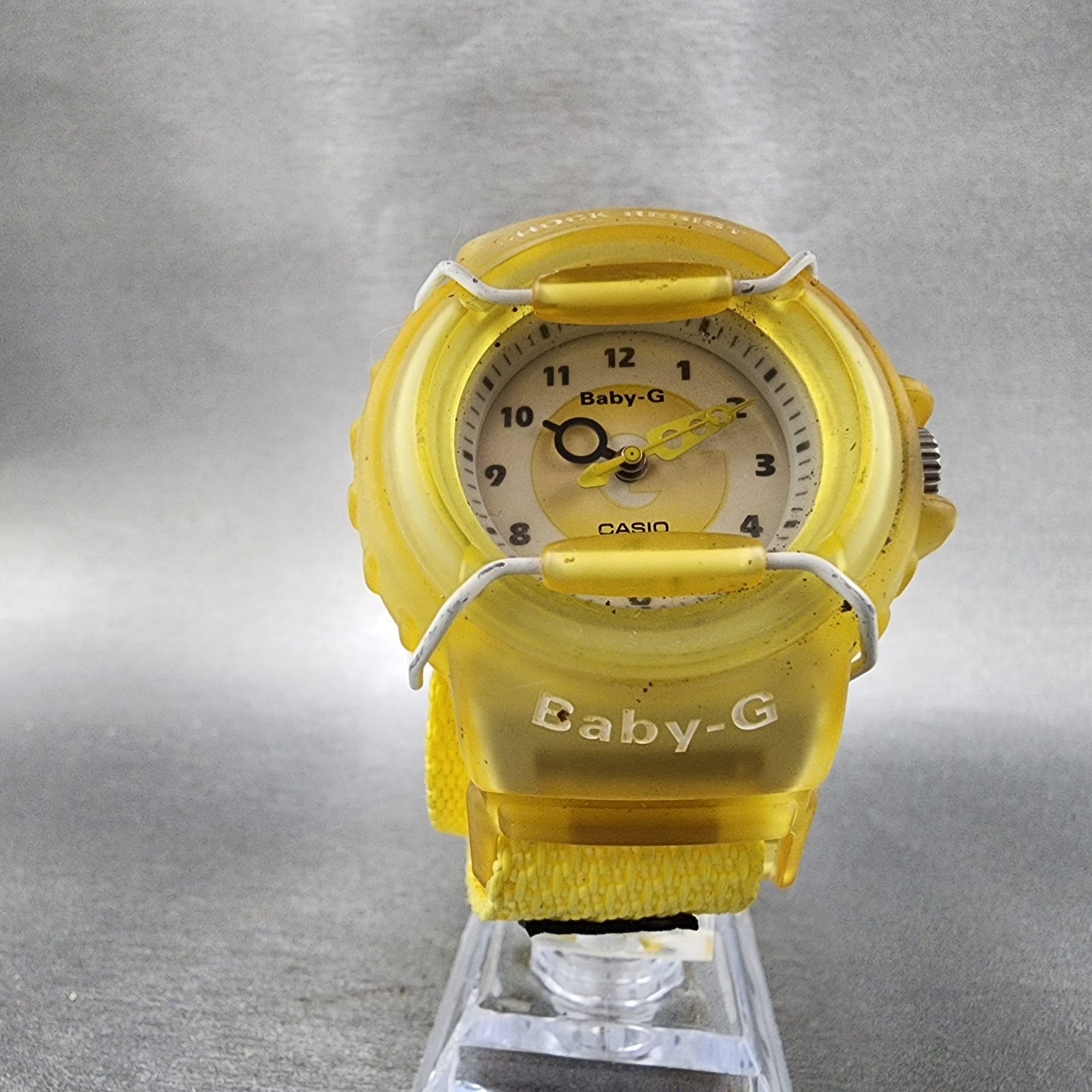 Casio BabyG BG11 Watch Women 40mm White Dial Clear Tone Round New Battery BA15