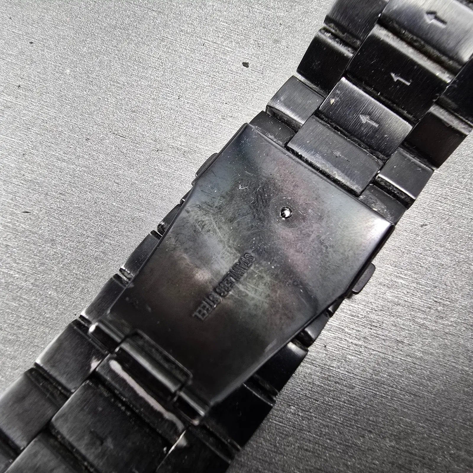 Michael Kors Chronograph Watch Men 51mm Black Dial Black Tone Date MK8196 NewBat13