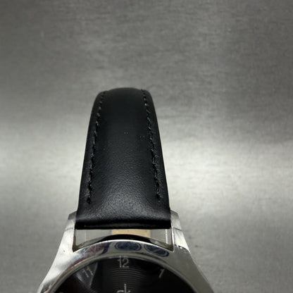 Calvin Klein Watch Men 32mm Black Dial Silver Tone Round K26221 New Battery4