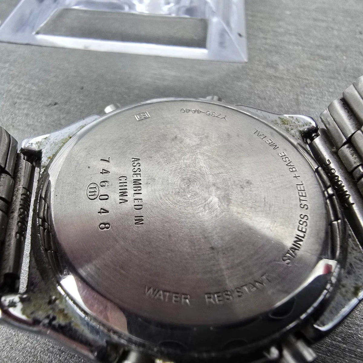 Alba Digital Watch Men 36mm Silver Alarm Chronograph Y7354A40 READ!!!!! New Batt9