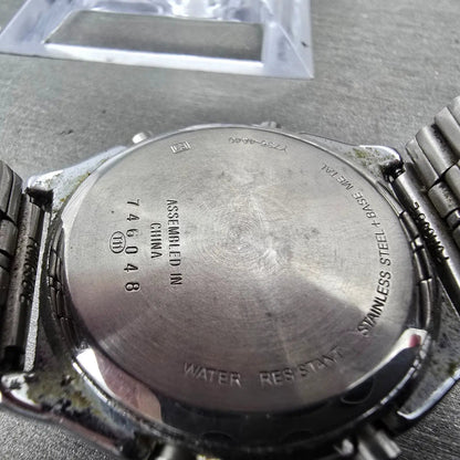 Alba Digital Watch Men 36mm Silver Alarm Chronograph Y7354A40 READ!!!!! New Batt9