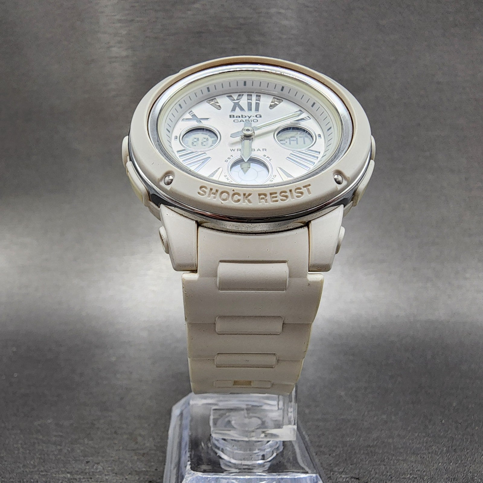 Casio BabyG BGA152 Watch Women 43mm White Analog Digital Alarm New Battery5