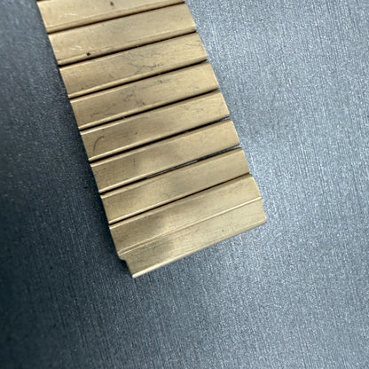 Seiko SQ Bracelet 18mm Stainless Steel Gold Tone Tri Folding Clasp Vintage Japan1