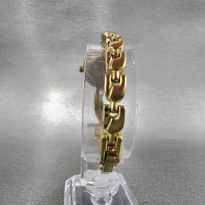Grand Jour Interchangeable Bezel Watch Women 22mm MOP Dial Gold Tone New Battery9