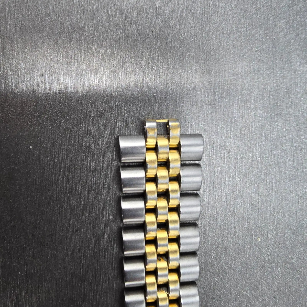 Seiko Bracelet 20mm Stainless Steel Two Tone Tri Folding Clasp VTG Japan4