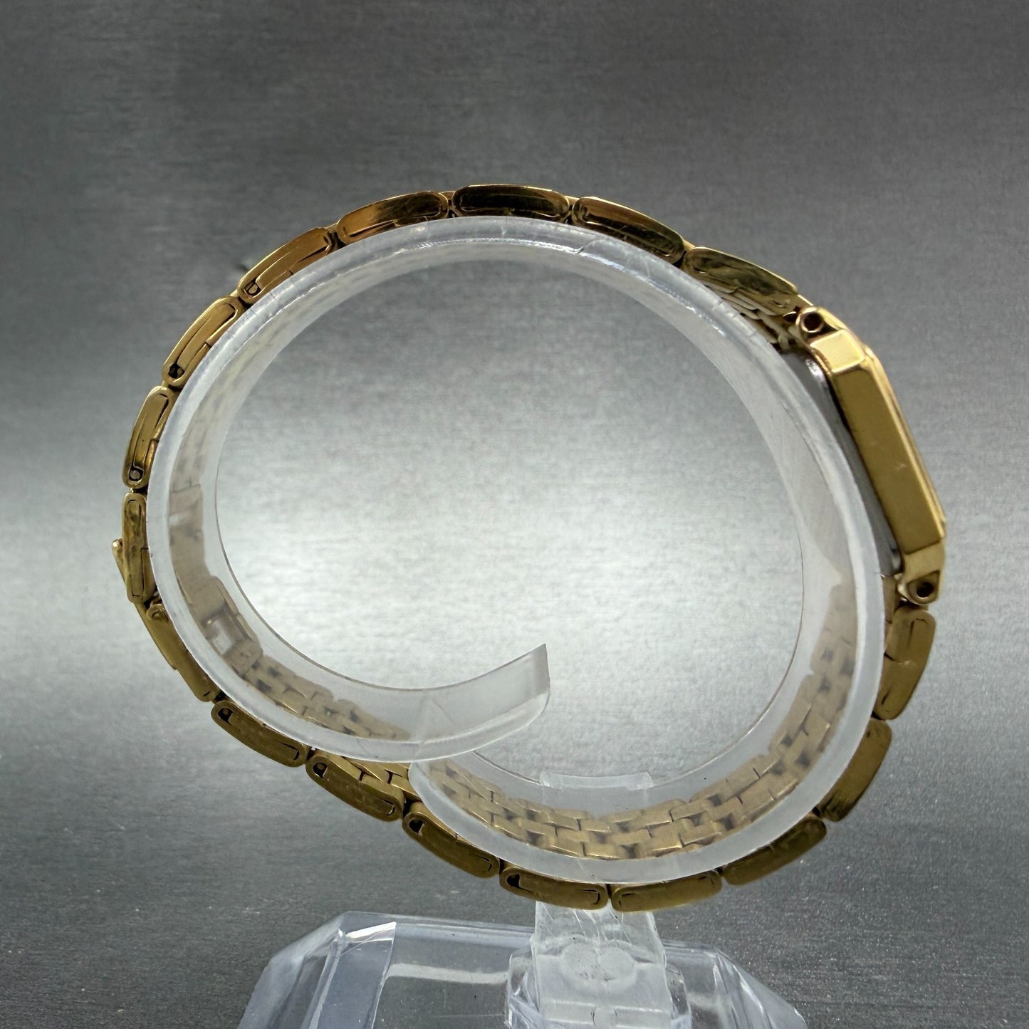 Seiko Tank Watch Women 15mm Black Dial Gold Tone Rectangle 1N00-5A10 New Battery8