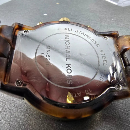 Michael Kors Audrina Chronograph Watch 43mm MOP Dial Tortoise Date New Battery9