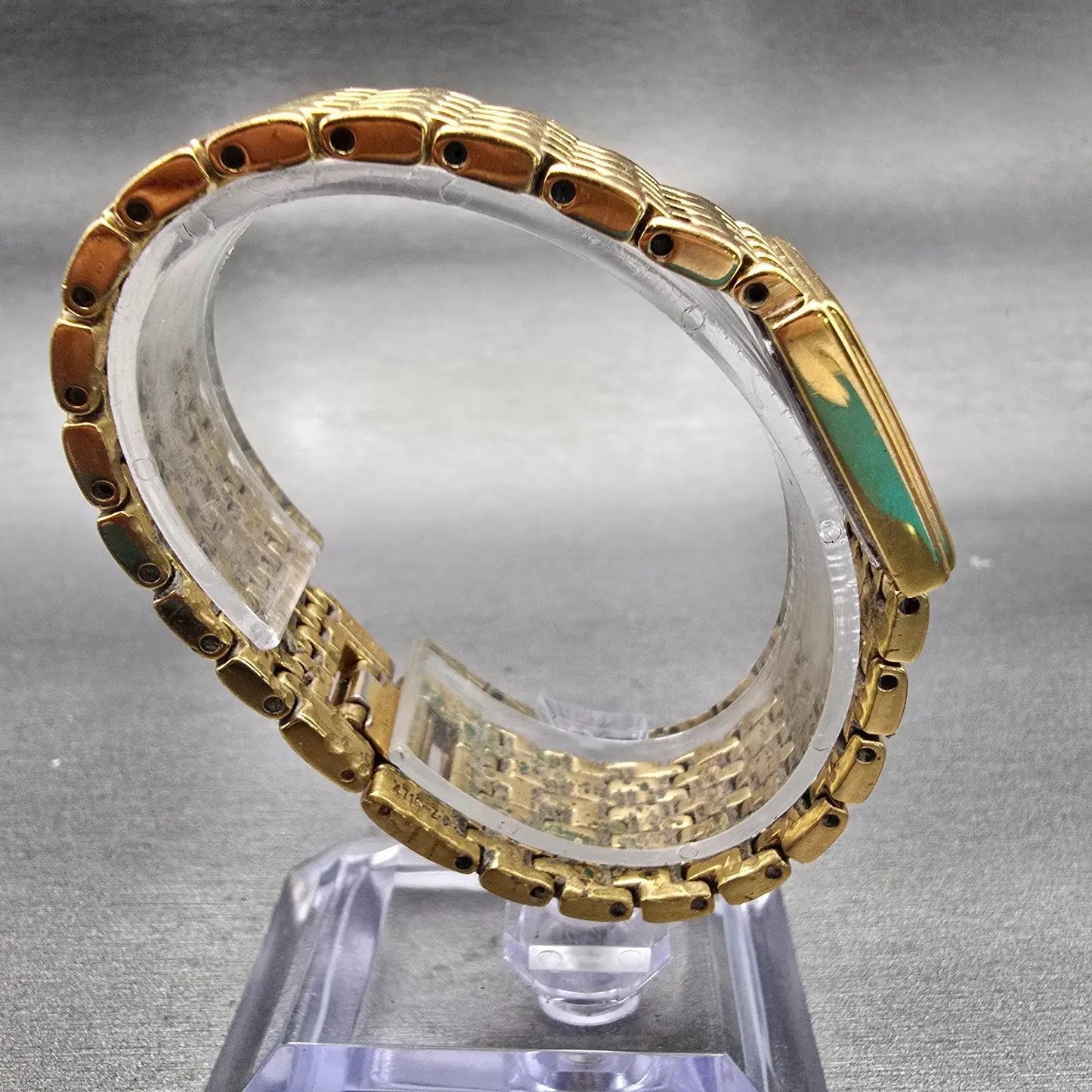 Seiko Watch Women 20mm Cream Dial Gold Tone Rectangle 1N00-6H39 New Battery VTG9