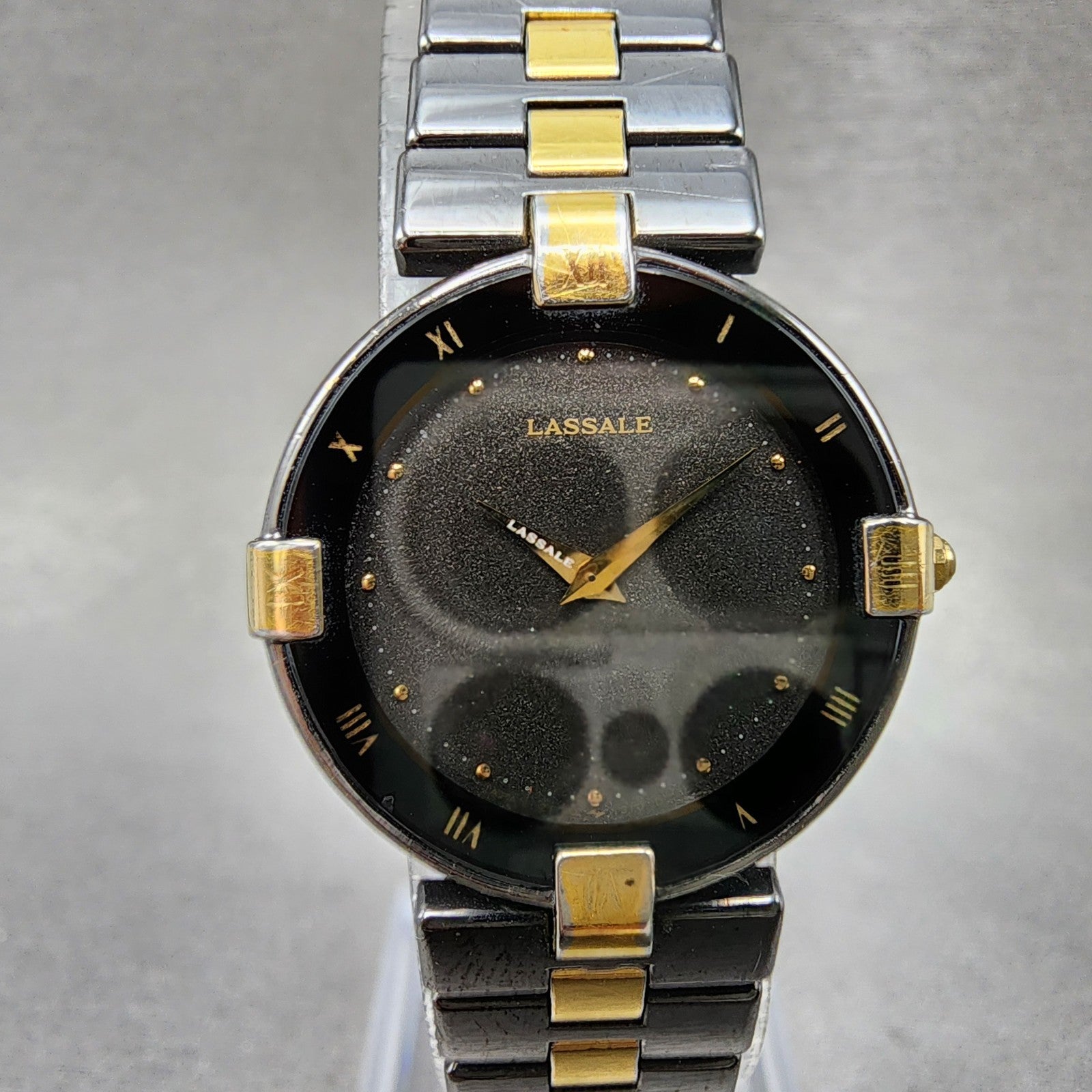 Seiko Lassle Watch Women 24mm Black Dial Black Tone 2f500180 PARTS0