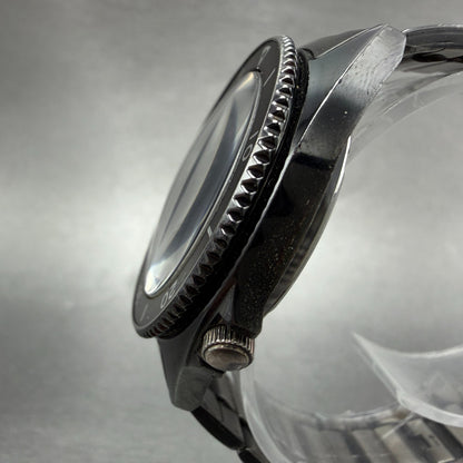 Seiko Again R Dive Watch Women 35mm Black Dial Black Tone Date Round New batt2