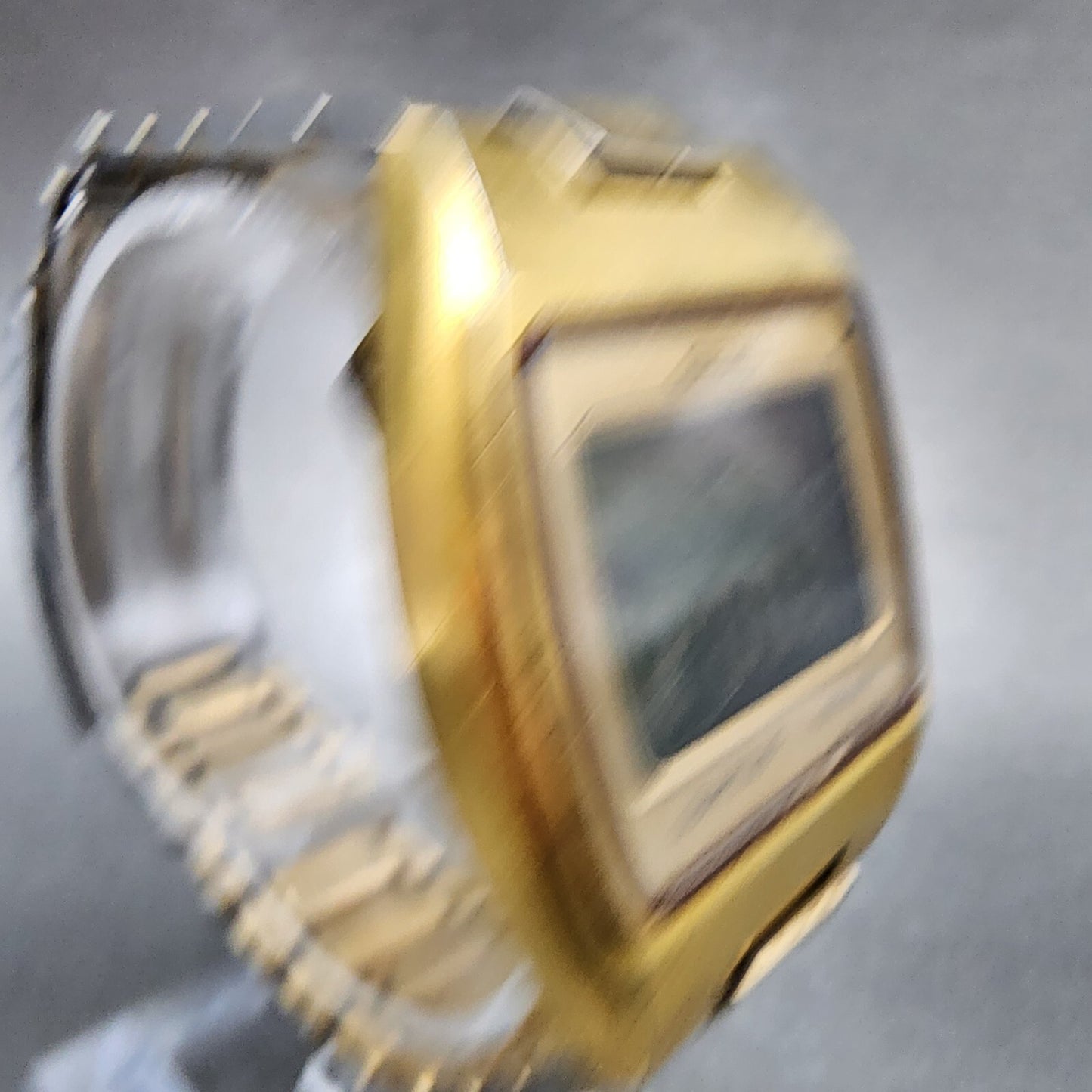 Seiko Digital Watch Men 34mm Gold Tone M1544029 New Battery READ!!!!3