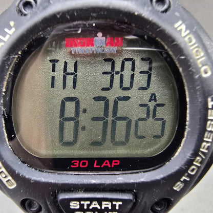 Timex Ironman Triathlon Watch Men 38mm Digital Black Alarm Chrono Round NewBatte1