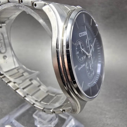 Citizen Eco-Drive Chronograph Watch Men 40mm Blue Dial Steel H500-S107300 Runs3