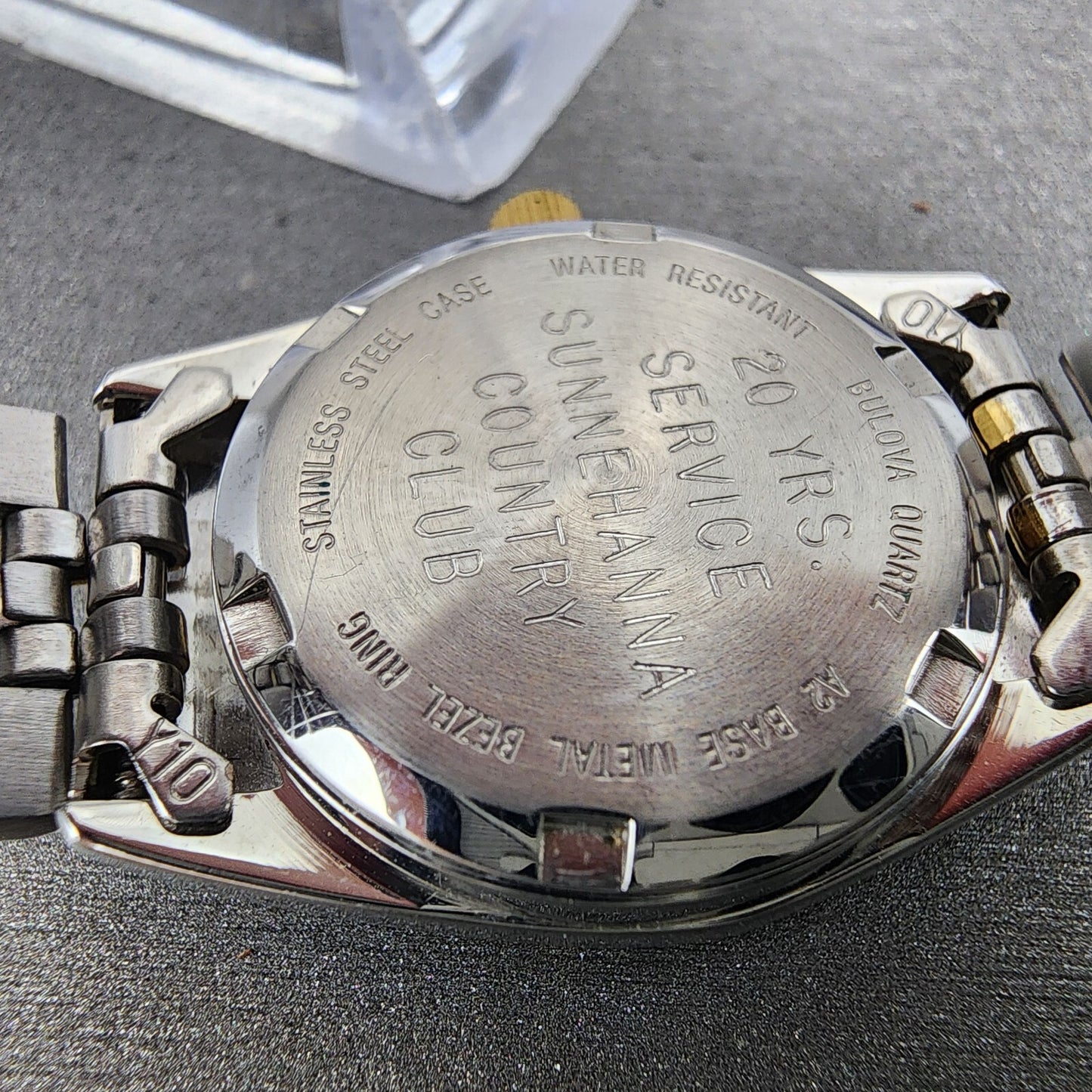 Bulova Marine Star Watch Women 24mm Gold Dial Two Tone Date Round New Battery10
