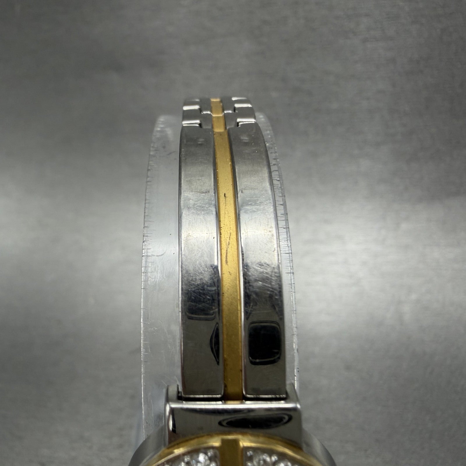 Bulova Watch Women 21mm White Dial Two Tone Crystal Bezel 98X000 New Battery4