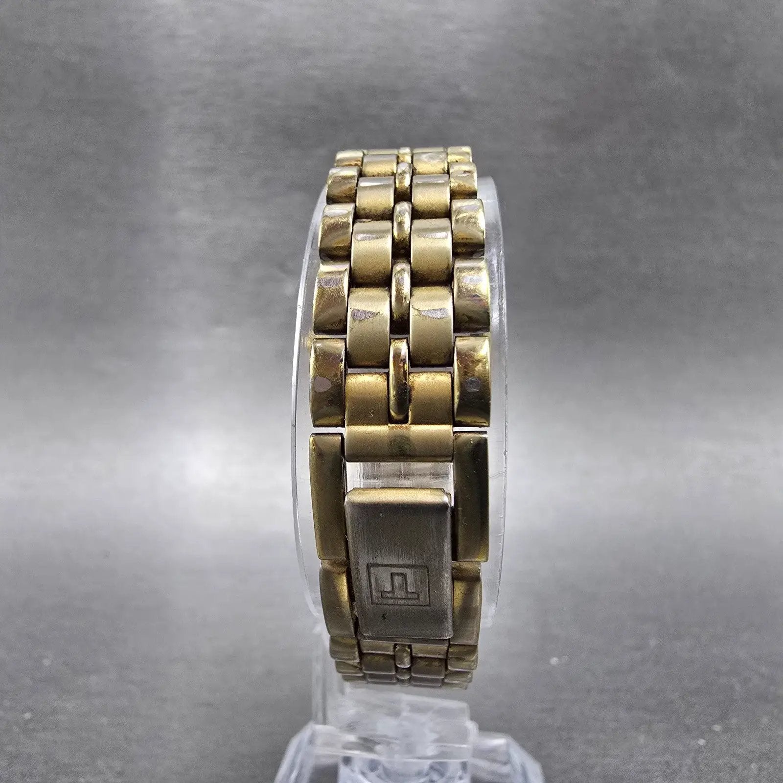 Tissot Watch Women 24mm Champagne Dial Gold Tone Round T953 New Battery Swiss8