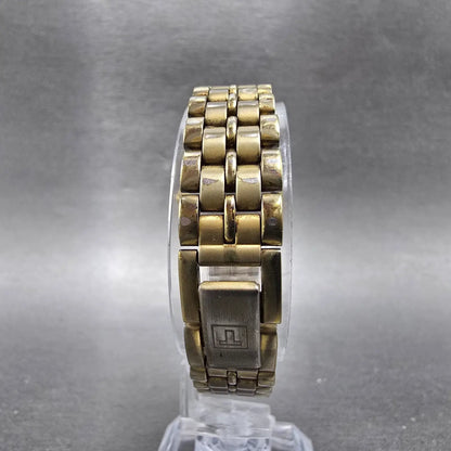 Tissot Watch Women 24mm Champagne Dial Gold Tone Round T953 New Battery Swiss8