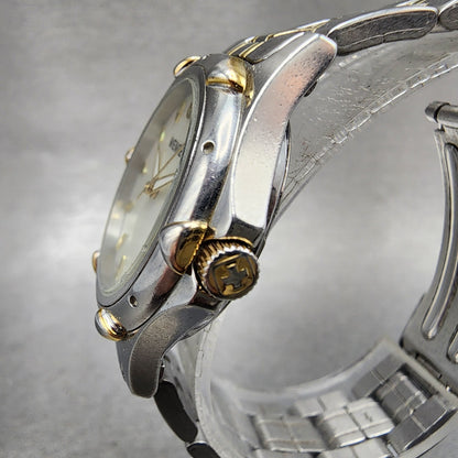 Wenger Watch Women 28mm MOP Dial Two Tone Date Round 70236 New Battery2