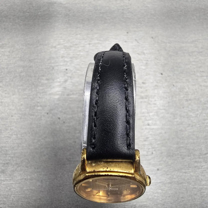 Seiko Watch Women 22mm Gold Dial Gold Tone Round V701-A110 New Battery Vintage4