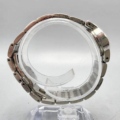 VTG Seiko Watch Women 20mm Black Dial Silver Tone Round 1N00-0HM0 New Battery